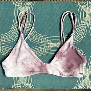 Volcom purple tie-dyed bikini top